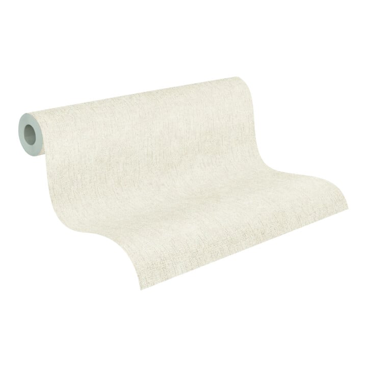 A.S. Création Vliestapete Vibes & Styles 10,05 x 0,53 m Uni Weiß Metallic strukturiert