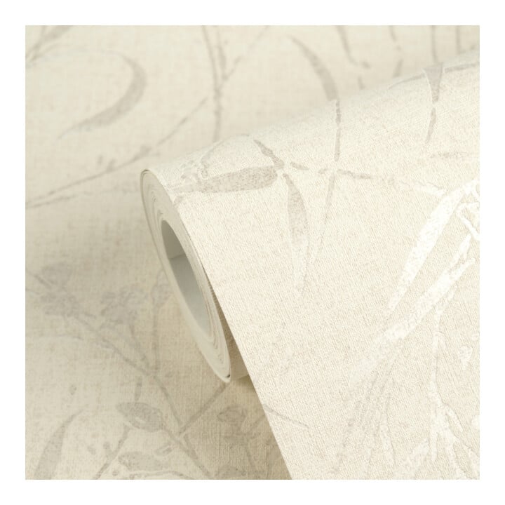 A.S. Création Vliestapete Vibes & Styles 10,05 x 0,53 m Wildblumen Creme Metallic mit Struktur