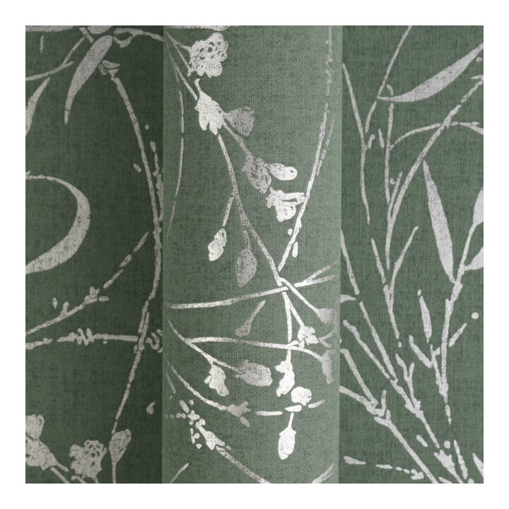 A.S. Création Vliestapete Vibes & Styles 10,05 x 0,53 m Wildblumen Grün Metallic Struktur