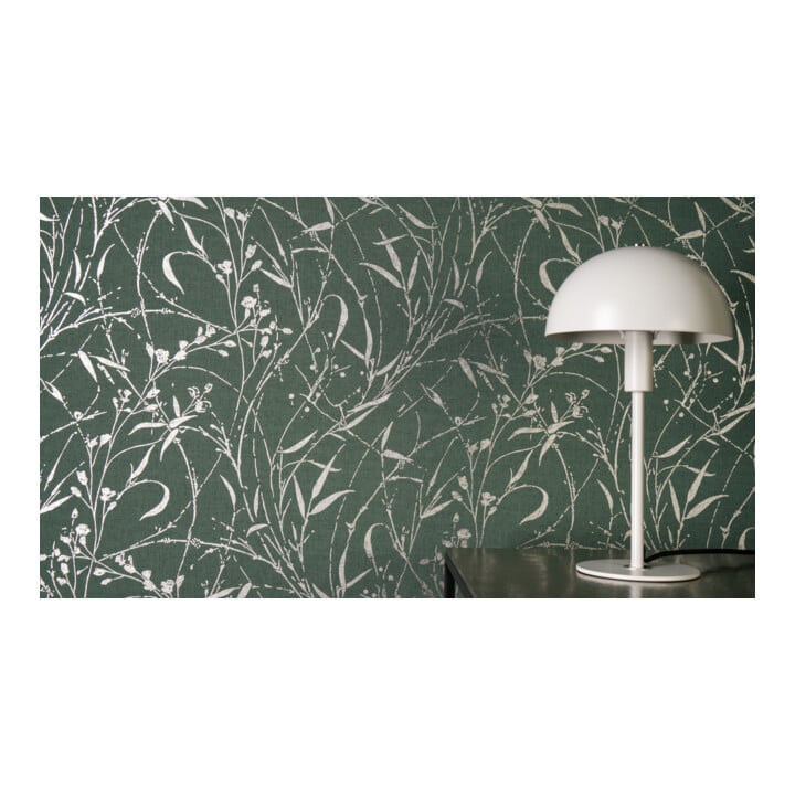 A.S. Création Vliestapete Vibes & Styles 10,05 x 0,53 m Wildblumen Grün Metallic Struktur