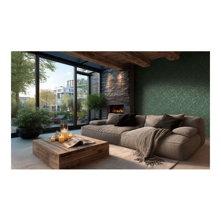 A.S. Création Vliestapete Vibes & Styles 10,05 x 0,53 m Wildblumen Grün Metallic Struktur
