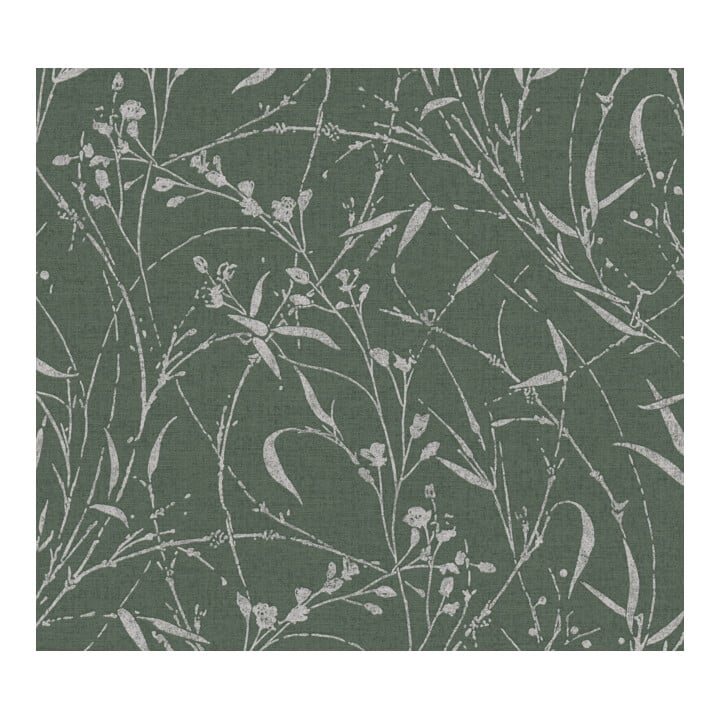 A.S. Création Vliestapete Vibes & Styles 10,05 x 0,53 m Wildblumen Grün Metallic Struktur