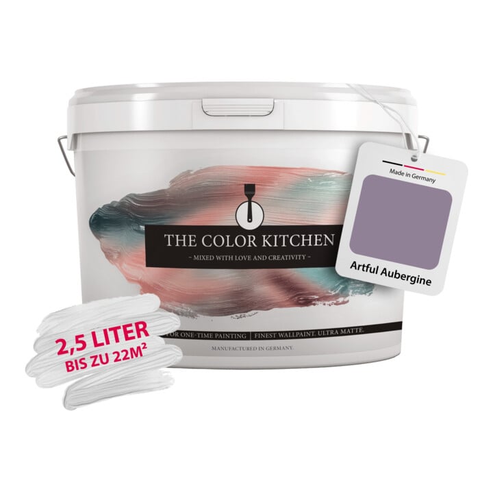A.S. Création Wandfarbe The Color Kitchen Artful Aubergine Violett Matt 2,5 l Hohe Deckkraft