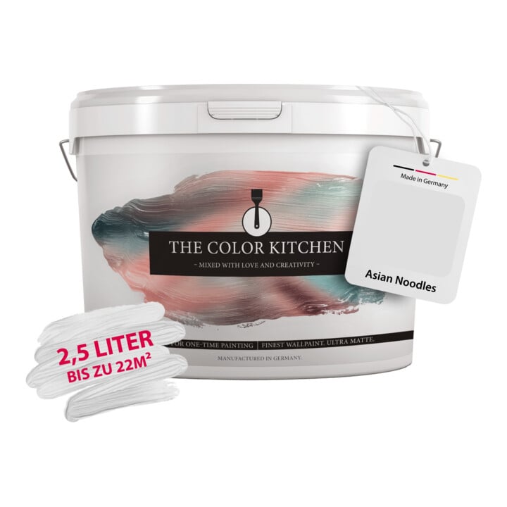 A.S. Création Wandfarbe The Color Kitchen Asian Noodles Grau Matt 2,5 l Hohe Deckkraft