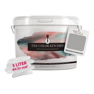 A.S. Création Wandfarbe The Color Kitchen Attractive Anchovies Grau Matt 5 l Hohe Deckkraft