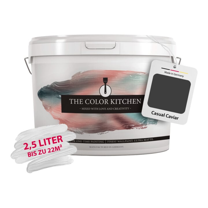 A.S. Création Wandfarbe The Color Kitchen Casual Caviar Schwarz 2,5 l matt hohe Deckkraft