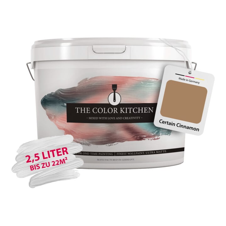 A.S. Création Wandfarbe The Color Kitchen Certain Cinnamon Braun 2,5 l Matt Hohe Deckkraft