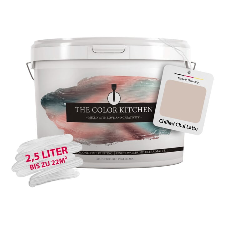 A.S. Création Wandfarbe The Color Kitchen Chilled Chai Latte Beige Matt 2,5 l Hohe Deckkraft