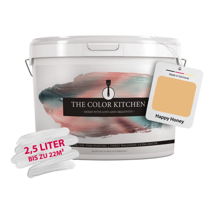 A.S. Création Wandfarbe The Color Kitchen Happy Honey Orange Matt 2,5 l Hohe Deckkraft