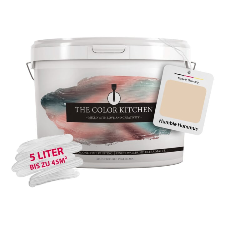 A.S. Création Wandfarbe The Color Kitchen Humble Hummus Beige Matt 5,00 l Hohe Deckkraft