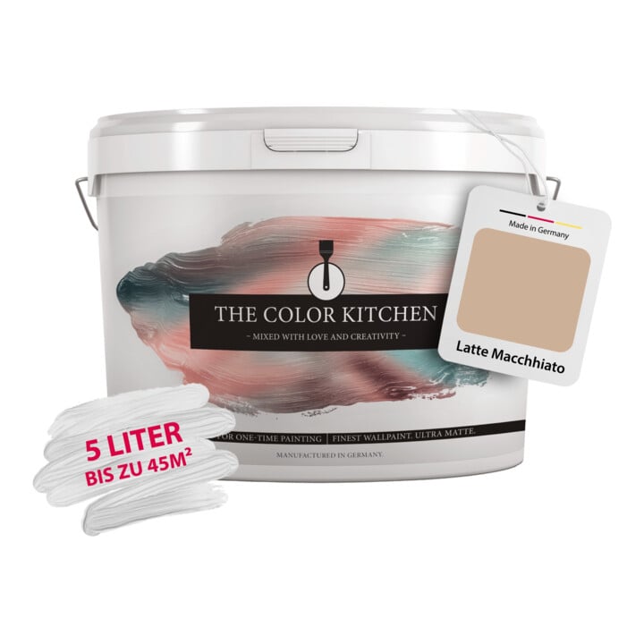 A.S. Création Wandfarbe The Color Kitchen Latte Macchhiato Braun Matt 5,00 l Hohe Deckkraft