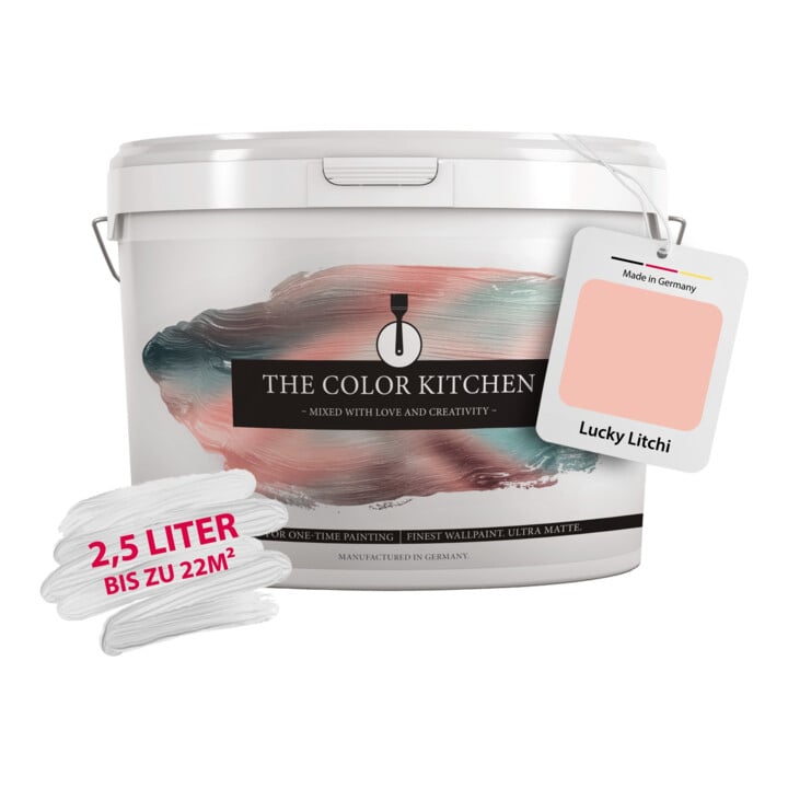A.S. Création Wandfarbe The Color Kitchen Lucky Litchi Rosa Hohe Deckkraft Matt 2,5 l