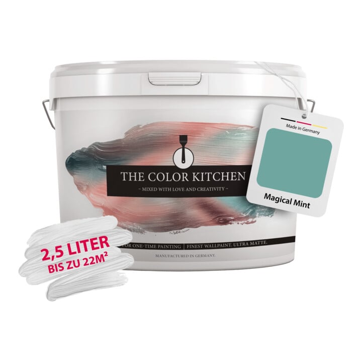 A.S. Création Wandfarbe The Color Kitchen Magical Mint Grün Matt 2,5 l Hohe Deckkraft