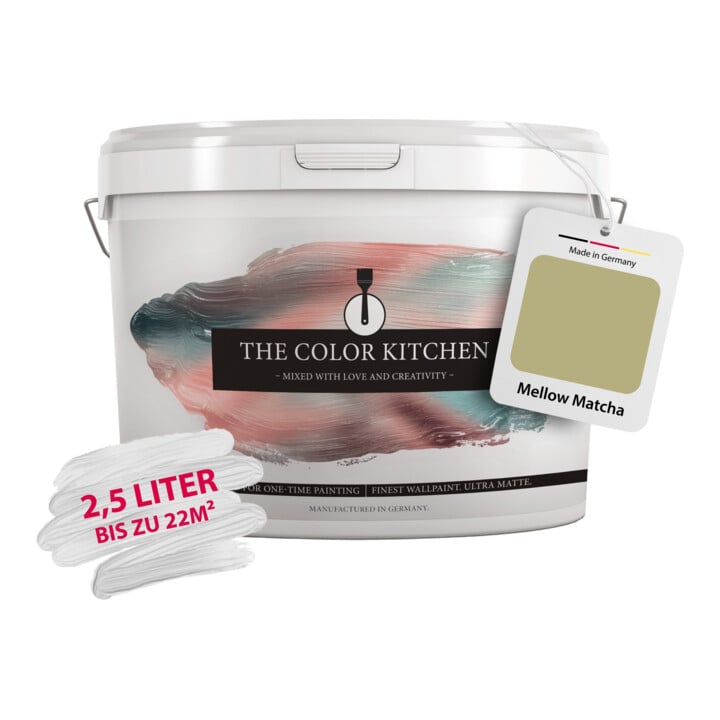 A.S. Création Wandfarbe The Color Kitchen Mellow Matcha Grün 2,5 l matt hohe Deckkraft