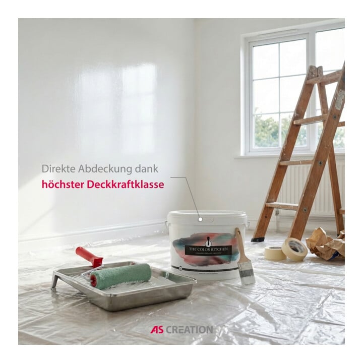A.S. Création Wandfarbe The Color Kitchen Melting Marshmellow Weiß Matt 5,00 l Hohe Deckkraft