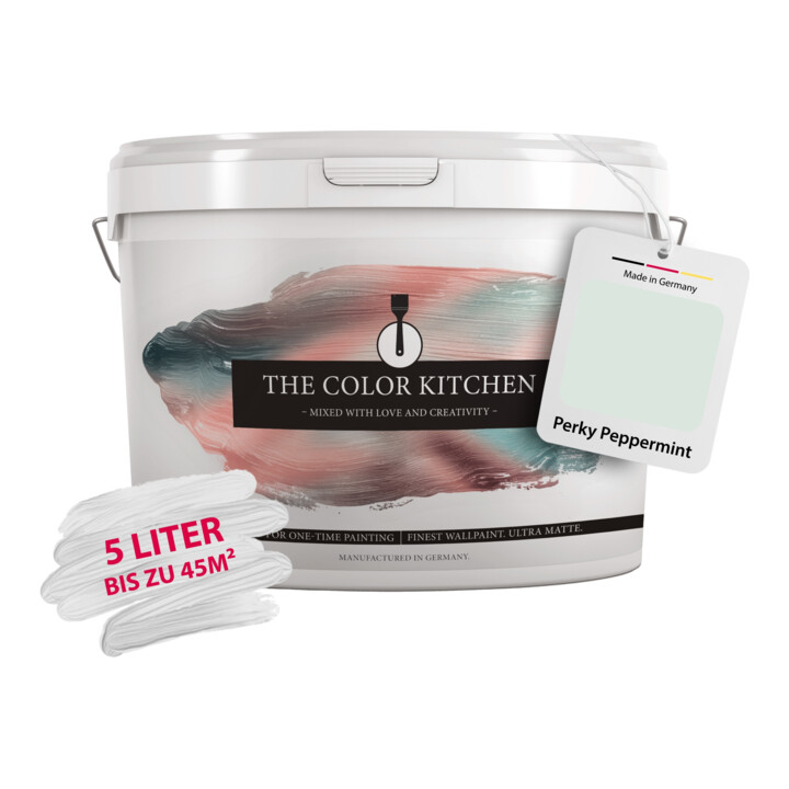 A.S. Création Wandfarbe The Color Kitchen Perky Peppermint Grün Matt 5,00 l Hohe Deckkraft