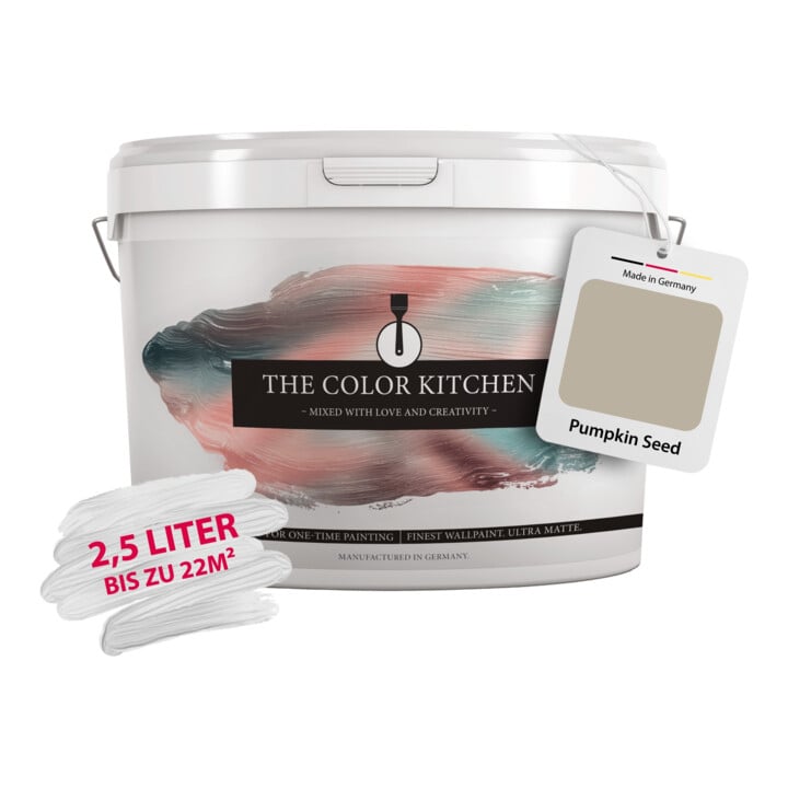 A.S. Création Wandfarbe The Color Kitchen Pumpkin Seed Taupe Matt 2,5 l Hohe Deckkraft