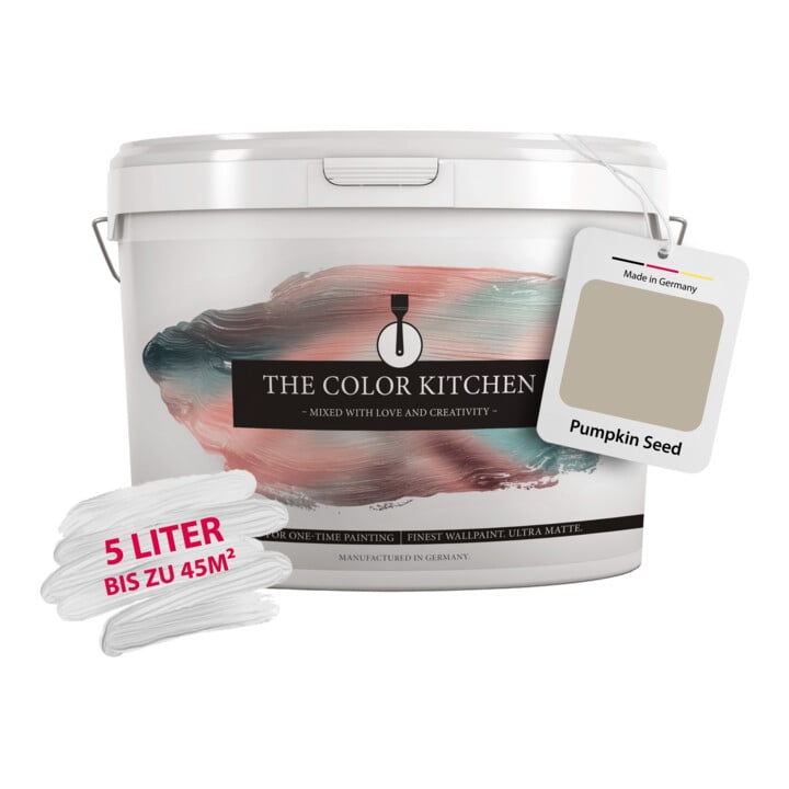 A.S. Création Wandfarbe The Color Kitchen Pumpkin Seed Taupe Matt 5 l Hohe Deckkraft