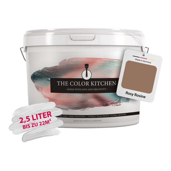 A.S. Création Wandfarbe The Color Kitchen Rosy Rosine Braun 2,5 l Matt Hohe Deckkraft