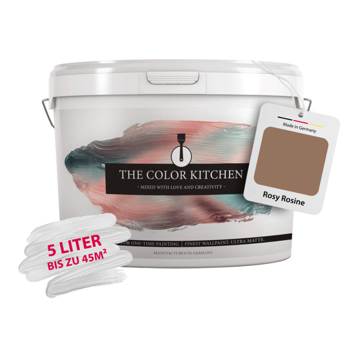 A.S. Création Wandfarbe The Color Kitchen Rosy Rosine Braun Matt 5,00 l Hohe Deckkraft