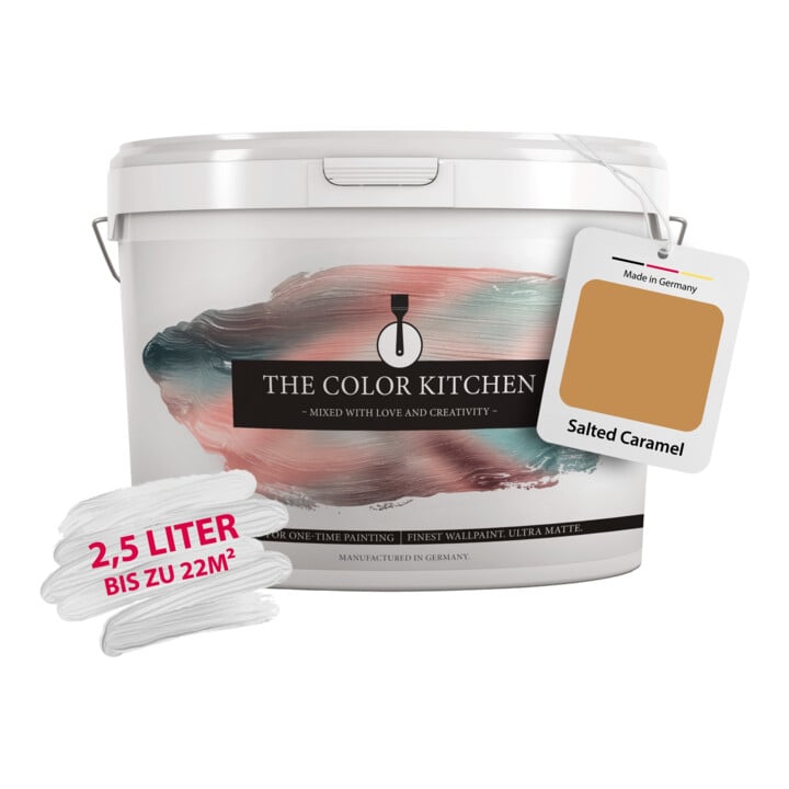 A.S. Création Wandfarbe The Color Kitchen Salted Caramel Orange Matt 2,5 l Hohe Deckkraft