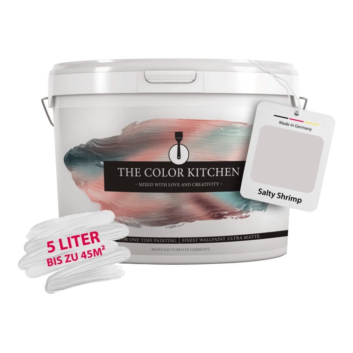 A.S. Création Wandfarbe The Color Kitchen Salty Shrimp Grau 5,00 l matt hohe Deckkraft