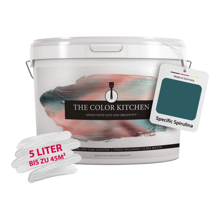 A.S. Création Wandfarbe The Color Kitchen Specific Spirulina Grün Matt 5,00 l Hohe Deckkraft