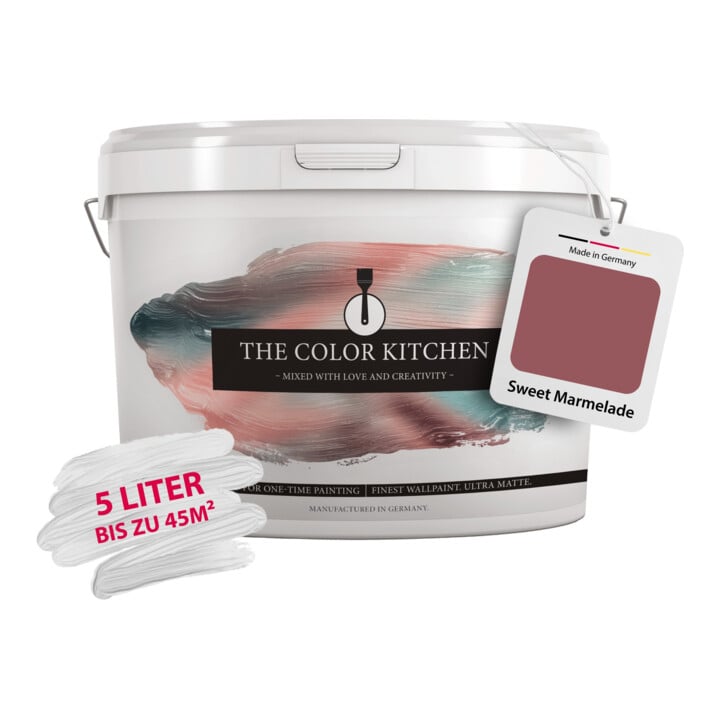 A.S. Création Wandfarbe The Color Kitchen Sweet Marmelade Rot Matt 5,00 l Hohe Deckkraft