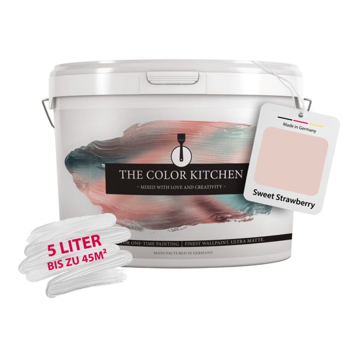 A.S. Création Wandfarbe The Color Kitchen Sweet Strawberry Beige Matt 5,00 l Hohe Deckkraft