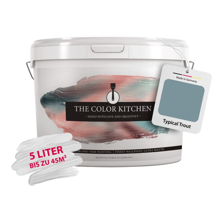 A.S. Création Wandfarbe The Color Kitchen Typical Trout Grün Matt 5,00 l Hohe Deckkraft