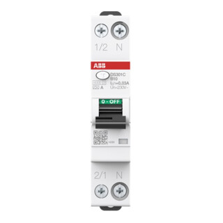 ABB Disjoncteur différentiel DS301C B10 6kA 1P+N A30