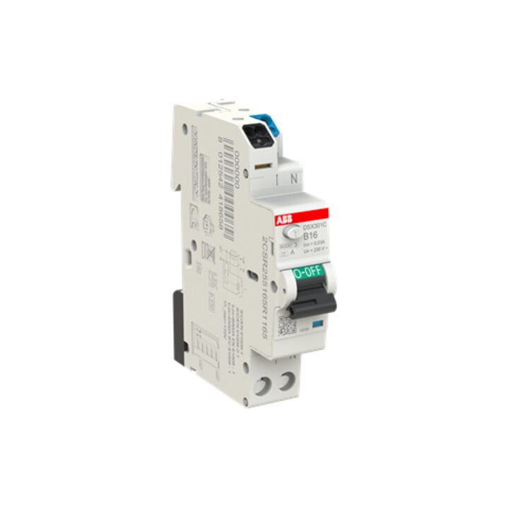 ABB Disjoncteur différentiel DSX301C 6kA 1P+N 30mA B16 A30