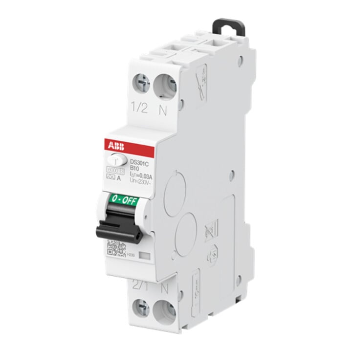 ABB FI/LS-Schalter DS301C B10 6kA 1P+N A30
