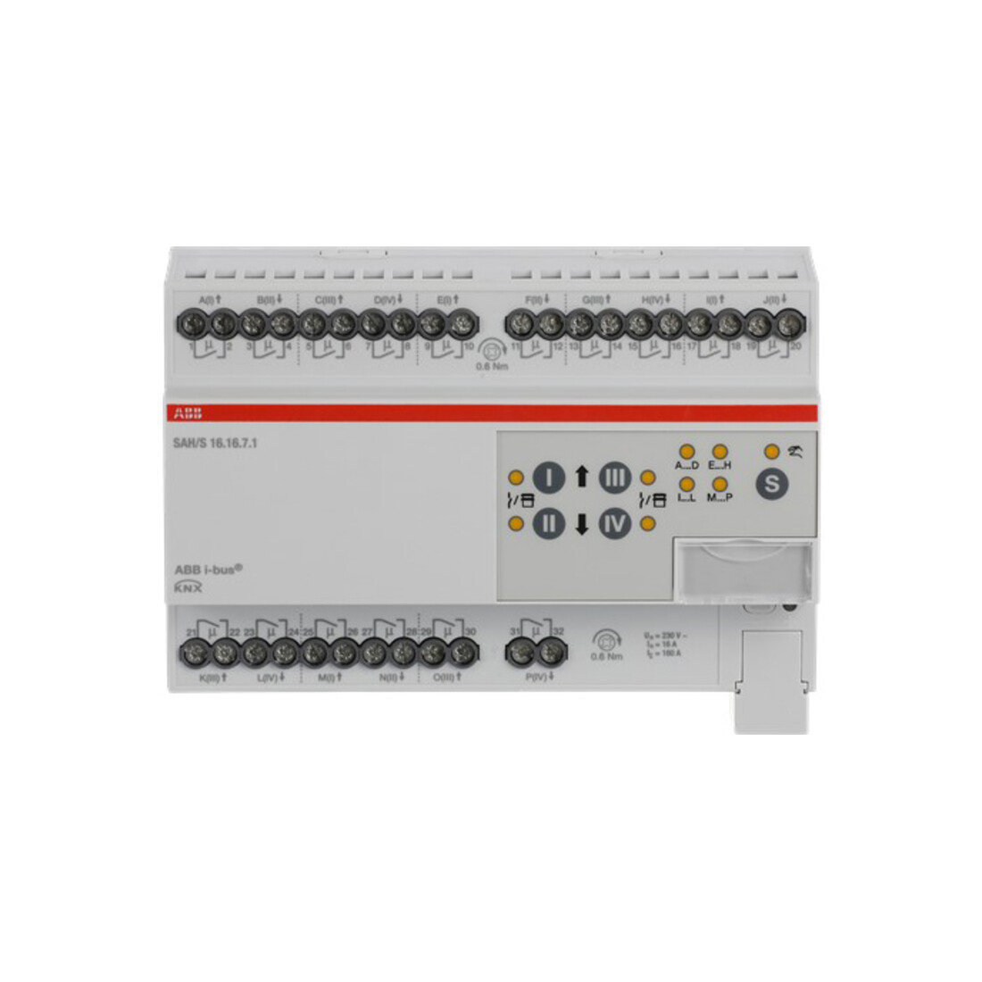 ABB Stotz S&J Actionneur commutateur/store 16 canaux 16A, REG SAH/S16.16.7.1