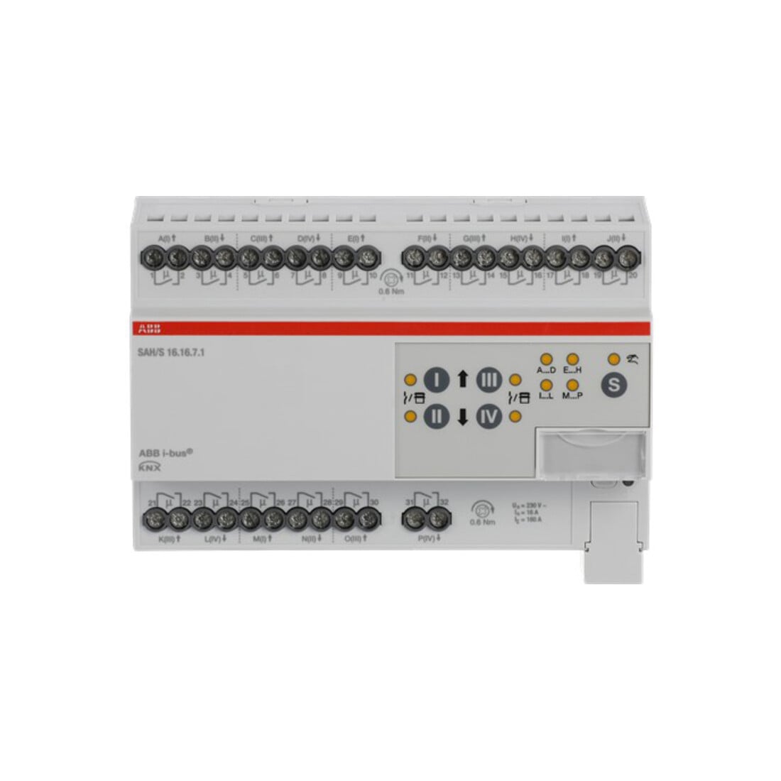 ABB Stotz S&J Actionneur commutateur/store 16 canaux 16A, REG SAH/S16.16.7.1