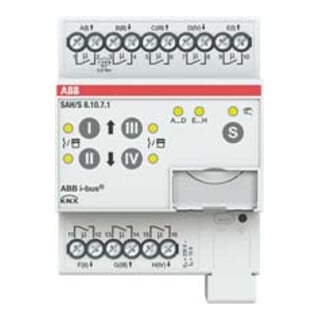 ABB Stotz S&J Actionneur commutateur/volet roulant 8 canaux 10A, REG SAH/S8.10.7.1