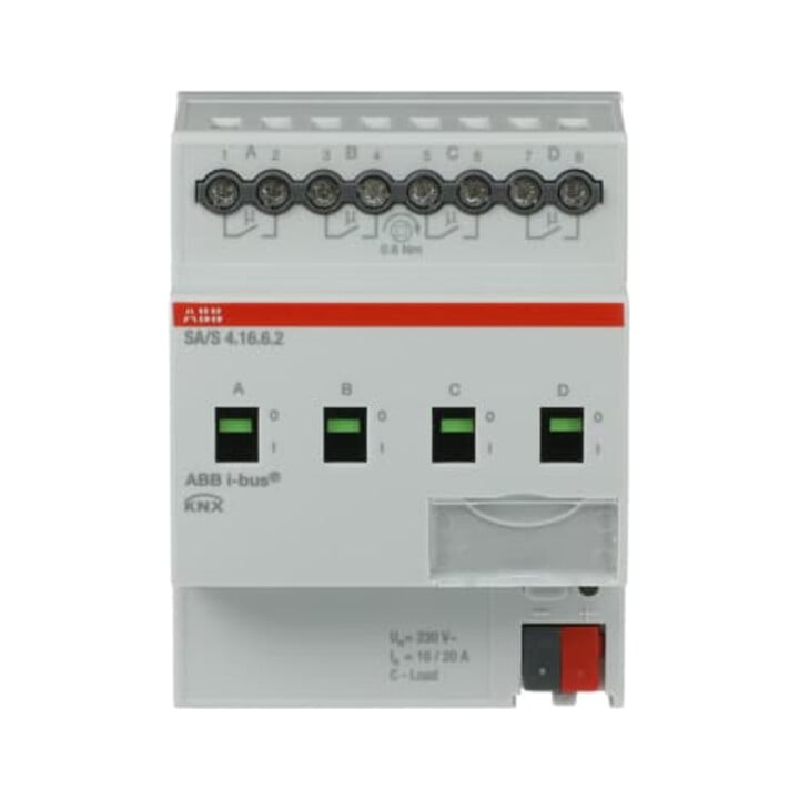 ABB Stotz S&J Actionneur de commutation 4 canaux 16A, charge C REG SA/S4.16.6.2