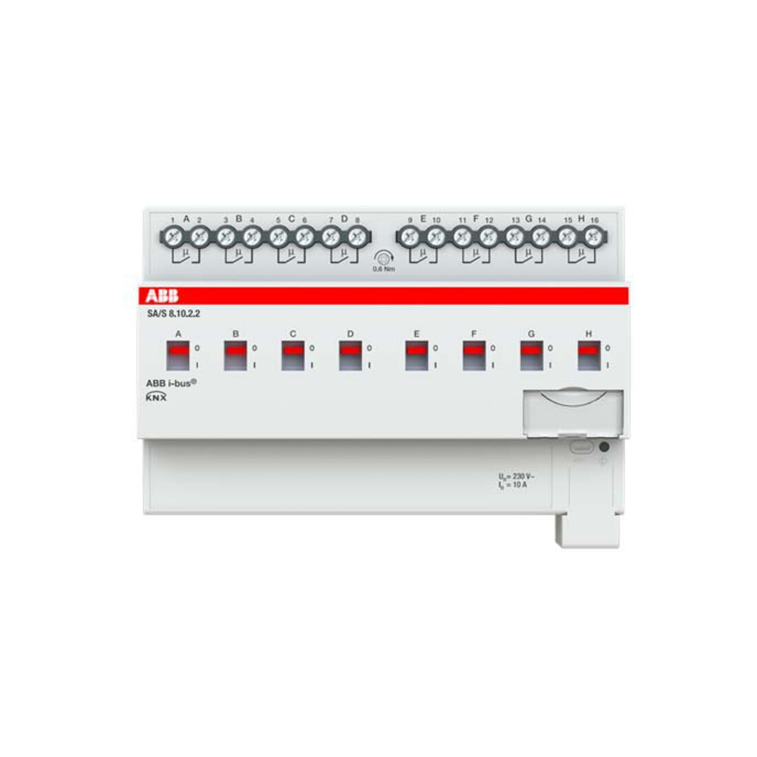 ABB Stotz S&J Actionneur de commutation 8 canaux, 10A, REG SA/S8.10.2.2