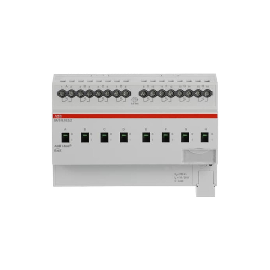 ABB Stotz S&J Actionneur de commutation 8 canaux, 16A, charge C SA/S8.16.5.2