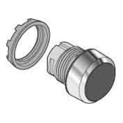 ABB Stotz S&J Bouton-poussoir noir, à pression, plat MP1-10B-1
