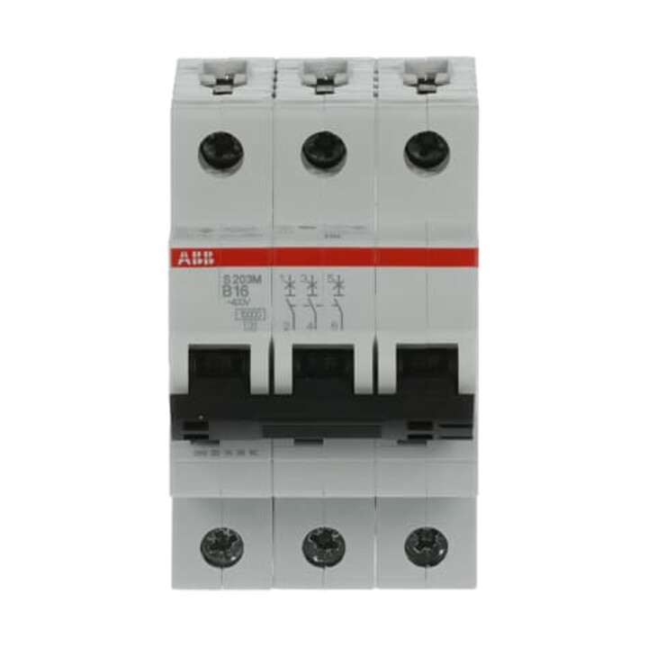 ABB Stotz S&J Disjoncteur 10kA 16A B 3p S203M-B16
