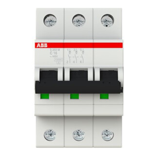 ABB Stotz S&J Disjoncteur 10kA 16A C 3p S203M-C16