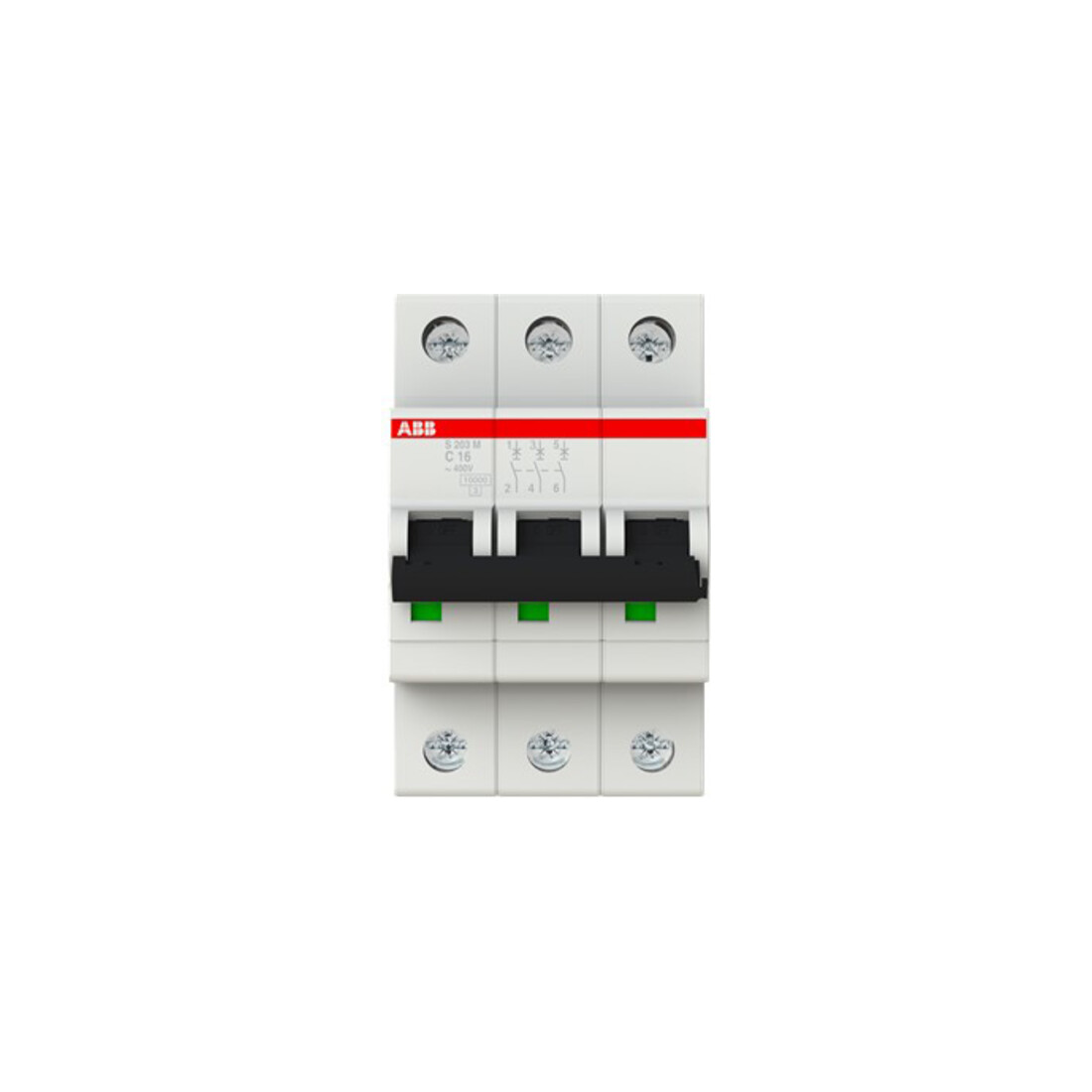 ABB Stotz S&J Disjoncteur 10kA 16A C 3p S203M-C16