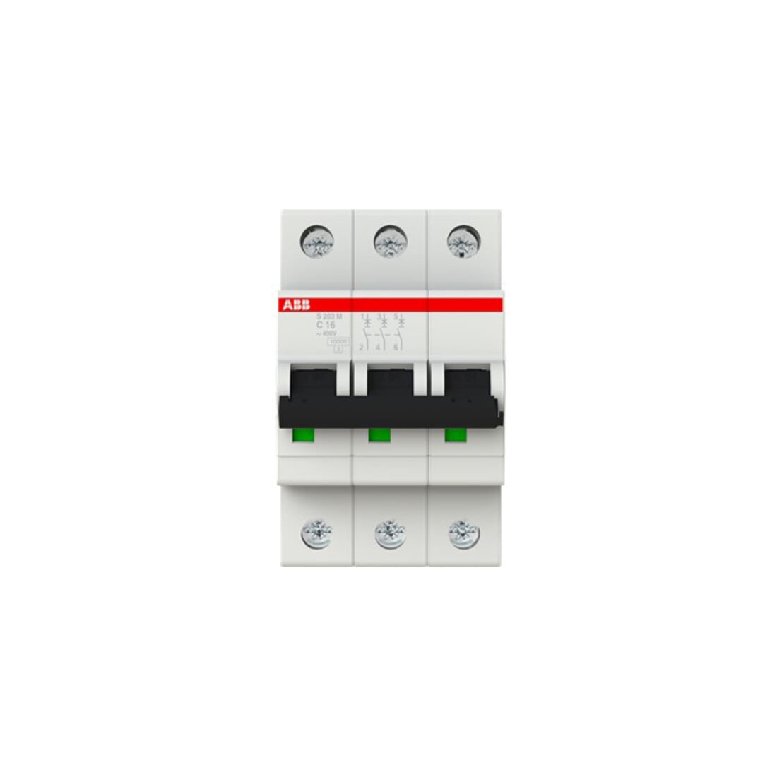 ABB Stotz S&J Disjoncteur 10kA 16A C 3p S203M-C16