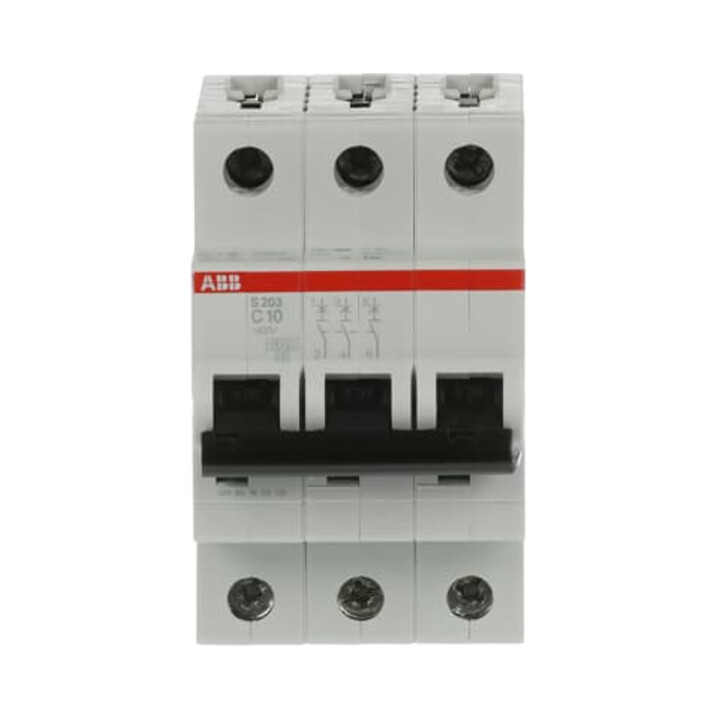 ABB Stotz S&J Disjoncteur 6kA 10A C 3p S203-C10