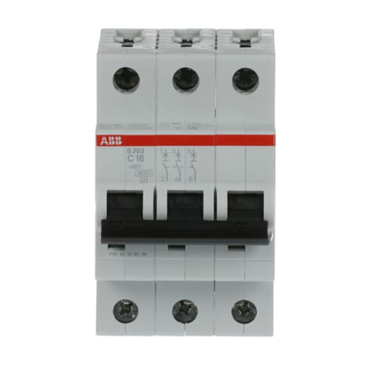 ABB Stotz S&J Disjoncteur 6kA 16A C 3p S203-C16