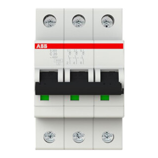 ABB Stotz S&J Disjoncteur 6kA 20A C 3p S203-C20