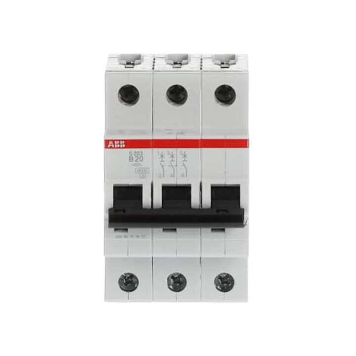 ABB Stotz S&J Disjoncteur B, 6kA, 20A, 3P S203-B20