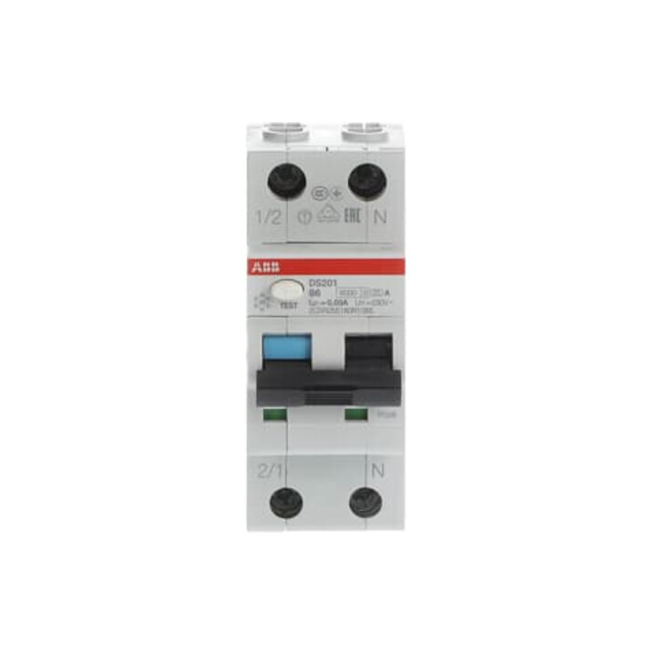 ABB Stotz S&J Disjoncteur différentiel 6kA, 1p+N DS201A-B6/0,03