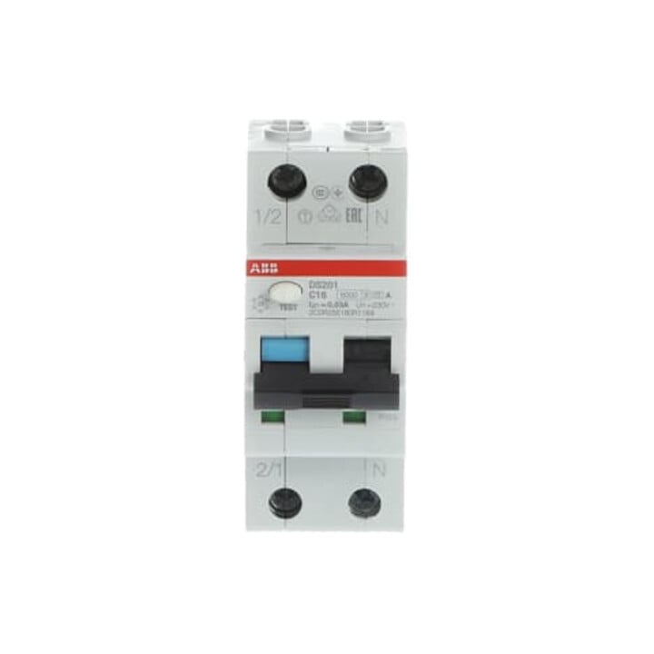 ABB Stotz S&J Disjoncteur différentiel 6kA, 1p+N DS201A-C16/0,03